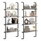 Costway 1/2 PCS 4-Tier Wall-mounted Ladder Shelf Display Bookshelf with Heavy-duty Metal Frame